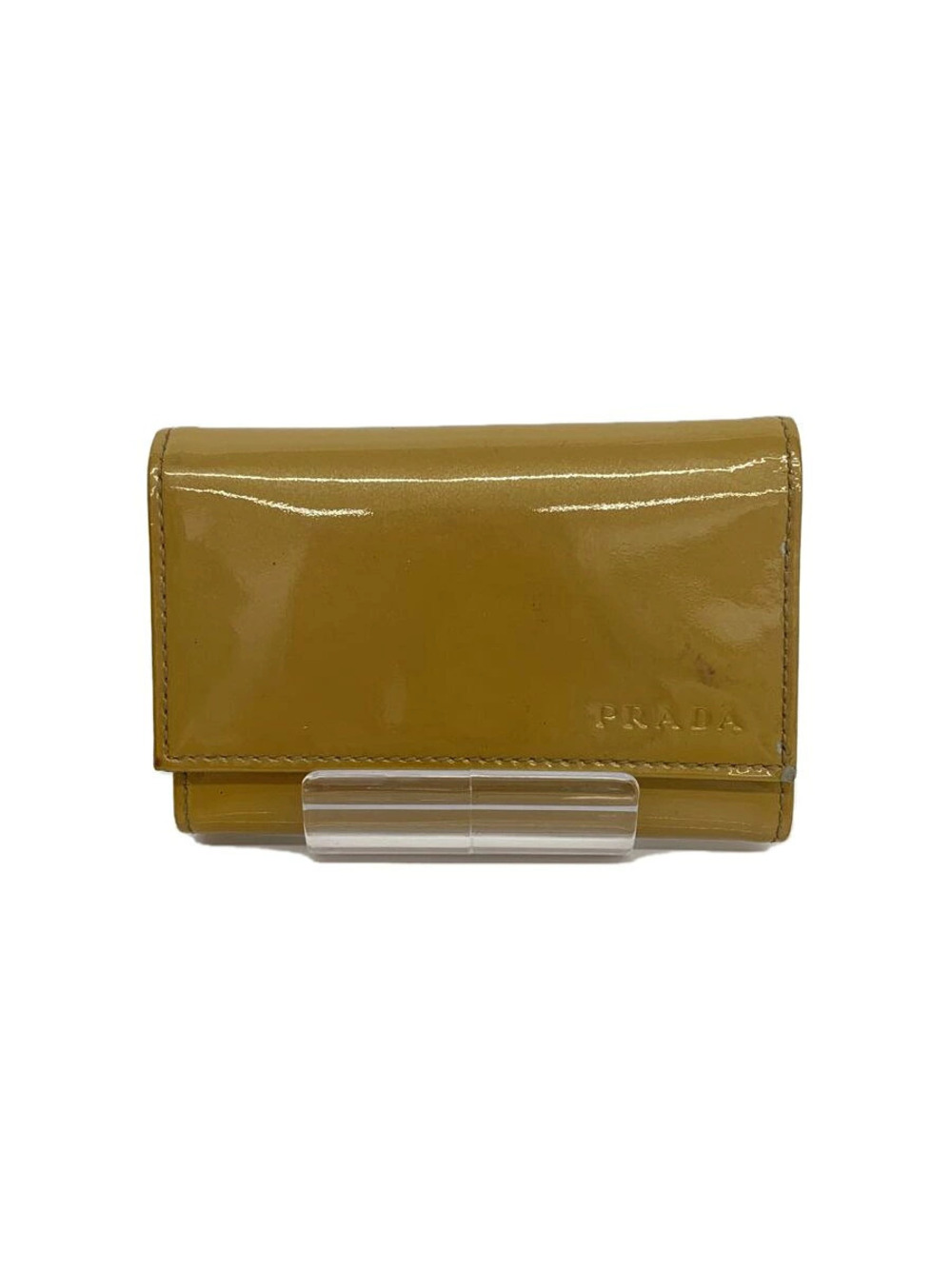 Prada Key Case Wallet Enamel Gold